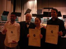Mikyung Sung winning prize at J.M. Sperger Competition
