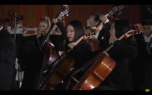 Mikyung Sung playing with the Shanghai Symphony in the Forbidden City 2018