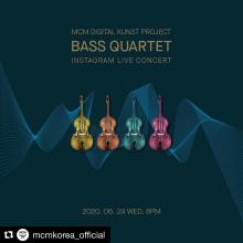 MCM Digital Kunst Project cuarteto de bajos en Instagram Live